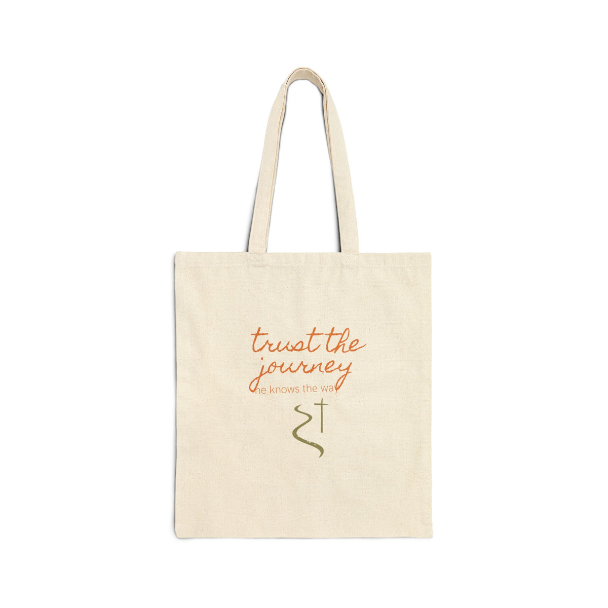 Trust the Journey Canvas Tote Bag – Inspirational Eco-Friendly Cotton Shopper
