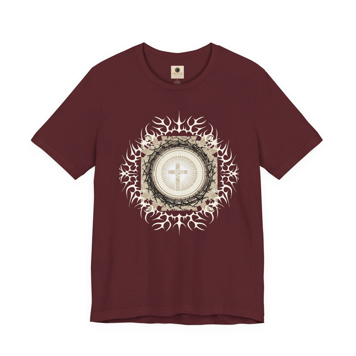 Christian Cross Mandala Tee — Faith Inspirational Graphic T-Shirt