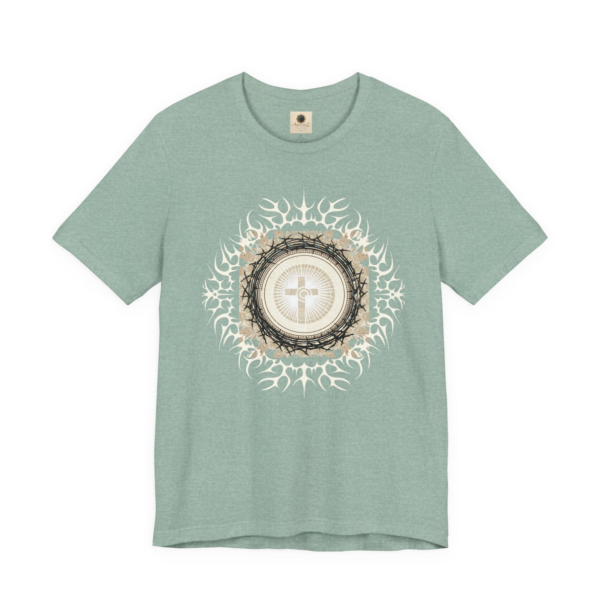 Christian Cross Mandala Tee — Faith Inspirational Graphic T-Shirt